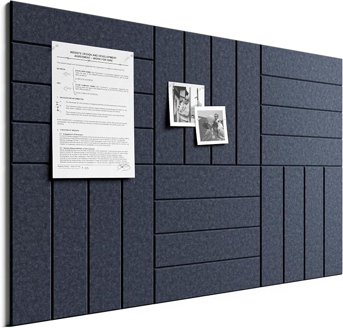 Bumusty Large Cork Board Alternative-36 x 24" Felt Bulletin Board Tiles by BUMUSTY