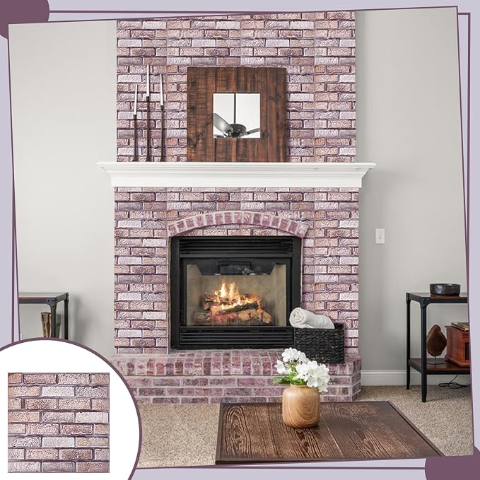 12PCS 3D Wall Panels Peel and Stick Foam Faux Brick Wall Panels, Self-Adhesive - Image 5