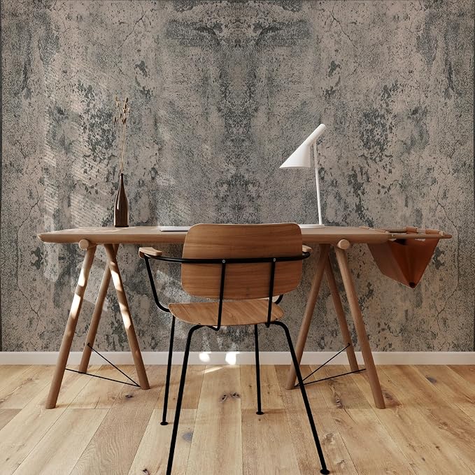 Brown Gray Concrete Wallpaper 15.7in x 80in, Wall Paper Peel and Stick - Image 5