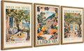 SYWENNOI 3 Pieces Wood Framed Italy Scenes Canvas Wall Art, Tuscan Wall Decor by SYWENNOICanvasWallArt