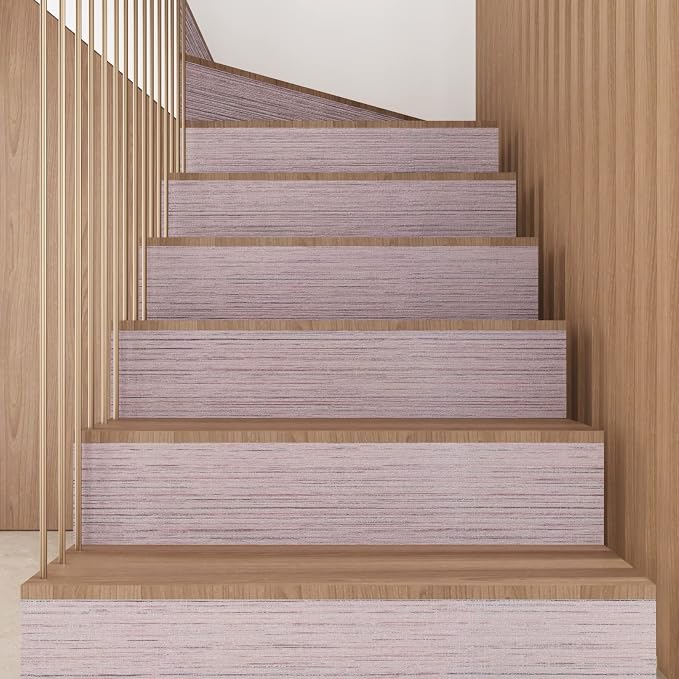CRE8TIVE Pale Pink Grasscloth Wallpaper Textured Grasscloth Peel and Stick - Image 5
