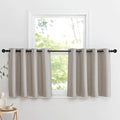 NICETOWN Thick Living Room Valances 24 inches Long, Farmhouse Grommet Faux by NICETOWN