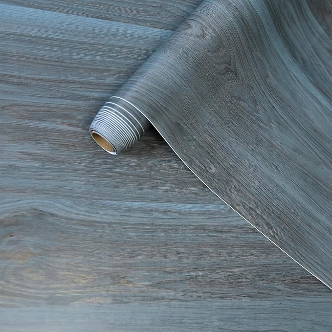 BOMENG Large Blue Wood Contact Paper Peacock Wallpaper Stick and Peel by BOMENG