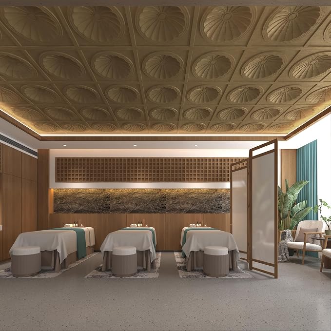Art3dwallpanels Ceiling Tiles 12 Pack Drop Ceiling Tiles, 24 x 24 Inch High - Image 6