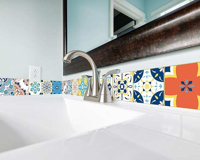 FLFK Wallpaper Border Tile Stickers Peel and Stick Wall Border - Image 4