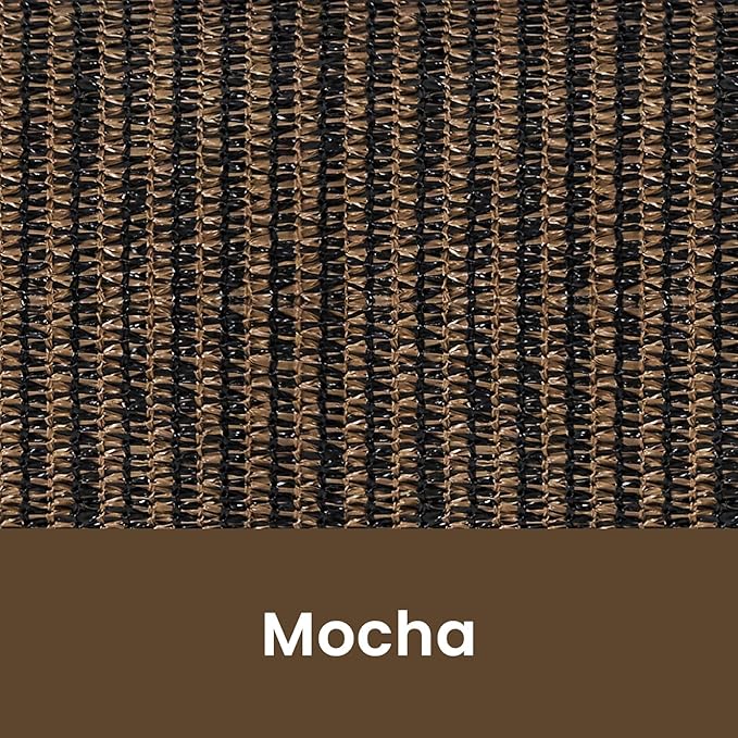 6'W x 6'H Mocha Patio Shades Roll up Outdoor Roller Shade Crank Wand Blind - Image 9