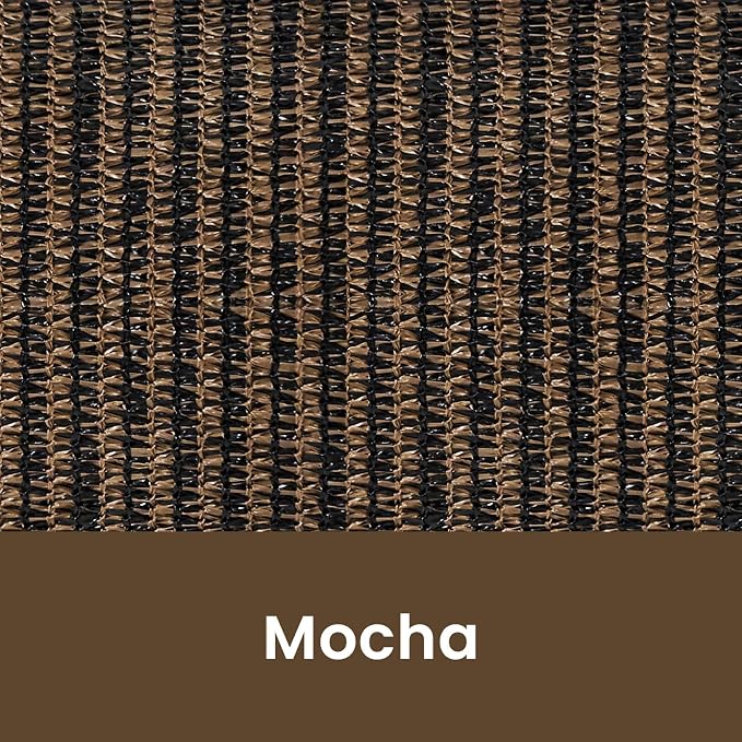 8'W x 8'H Mocha Patio Shades Roll up Outdoor Roller Shade Crank Wand Blind - Image 9