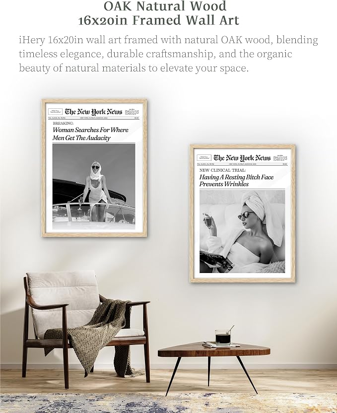 iHery Champagne Problems On the Rise Newspaper Headline Framed Wall Art - Image 4