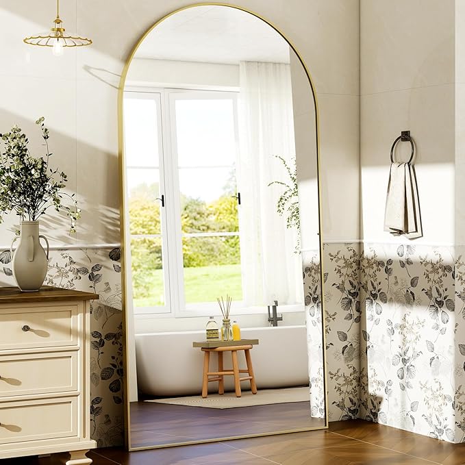 HARRITPURE 76"x34" Arched Full Length Mirror, Floor Mirrors - Image 7