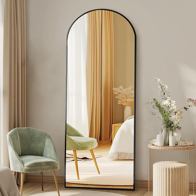 DUMOS Arched Full Length Floor Mirror, Modern Wall Hanging Leaning - Image 7