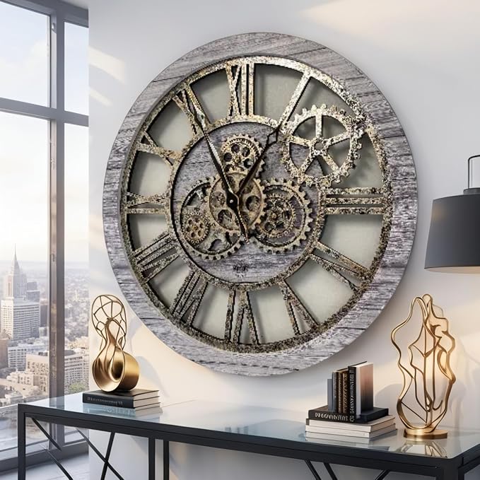 ImprovingLife The Gears Clock The Original Real Moving Gear Wall Clock Vintage - Image 4