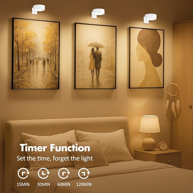3Pcs Picture Light Battery Operated, Wireless Led Painting Light - Image 8