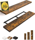 BAYKA Floating Shelves, 48 inches Long Wall Mounted Rustic Wood Shelves by Bayka
