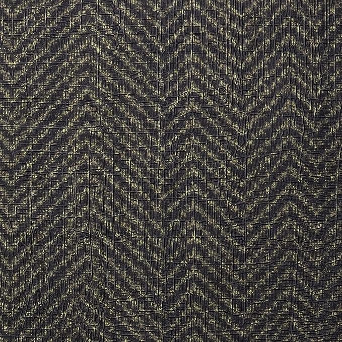 FunStick 24"x200" Black and Gold Peel and Stick Wallpaper Removable Geometric - Image 3