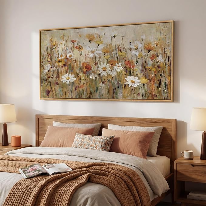 Large Framed Vintage Botanical Wall Art - Image 2
