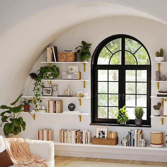 DINZI LVJ Long Wall Shelves, 31.5Inch Wall Mounted Shelves, Floating Shelves - Image 2