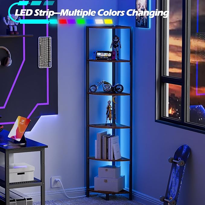 Furnulem 6 Tier Corner Shelf - Image 3