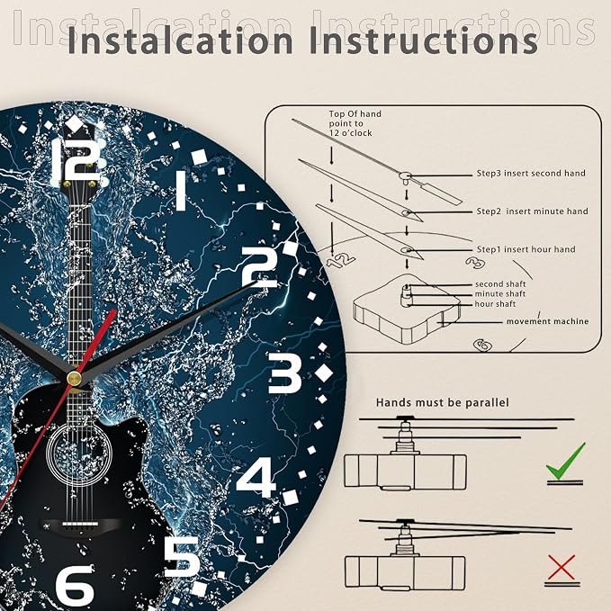 Electric Guitar Wall Clock - Image 4