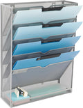EASEPRES 6 Tier Mesh Hanging Wall File Organizer, Desk Vertical Mail Paper by EASEPRES