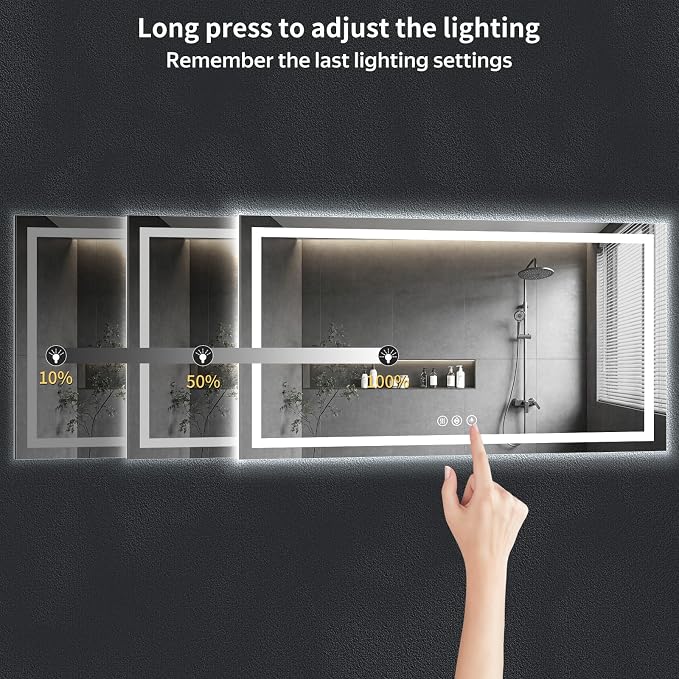 72"x36" LED Bathroom Mirror - Image 6