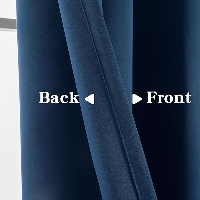 IGEMAEVE Blackout Curtains 84 Inch Length 2 Panels Set, Rod Pocket Energy - Image 4