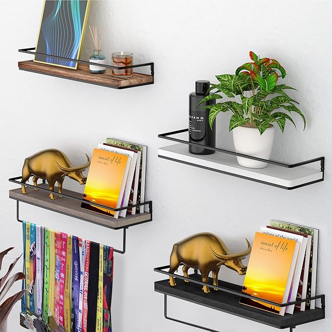 Meangood Floating Shelves Wall Mounted Set of 2, Wall Shelf - Image 6