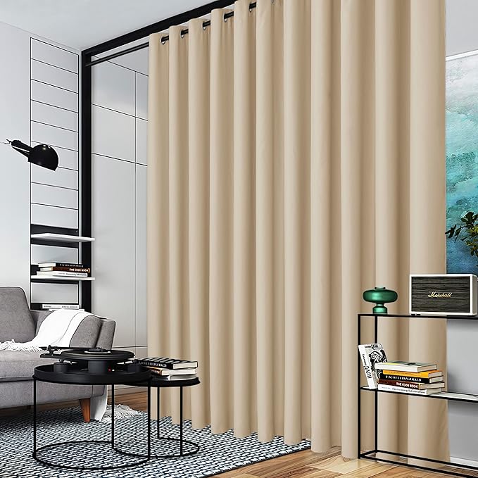 RYB HOME Blackout Room Divider Curtains Thermal Insulated Energy Efficiency - Image 3