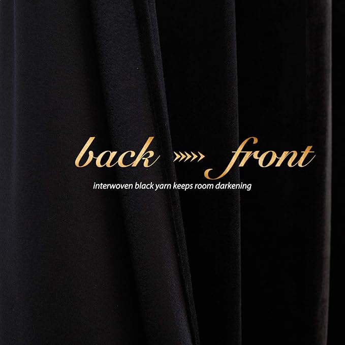 NICETOWN Insulated Black Out Velvet Curtains - Image 4