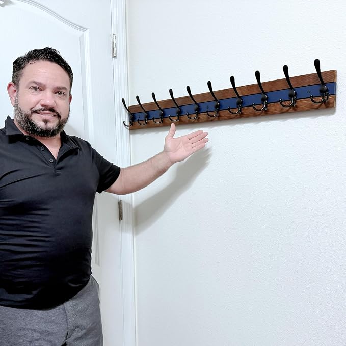 SKOLOO Rustic Wall Mounted Coat Rack - Image 4