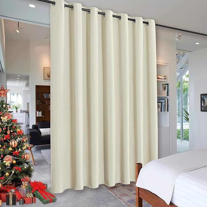 RYB HOME Privacy Room Divider Curtains Wide Blackout Drapes Noise & Odor by RYBHOME