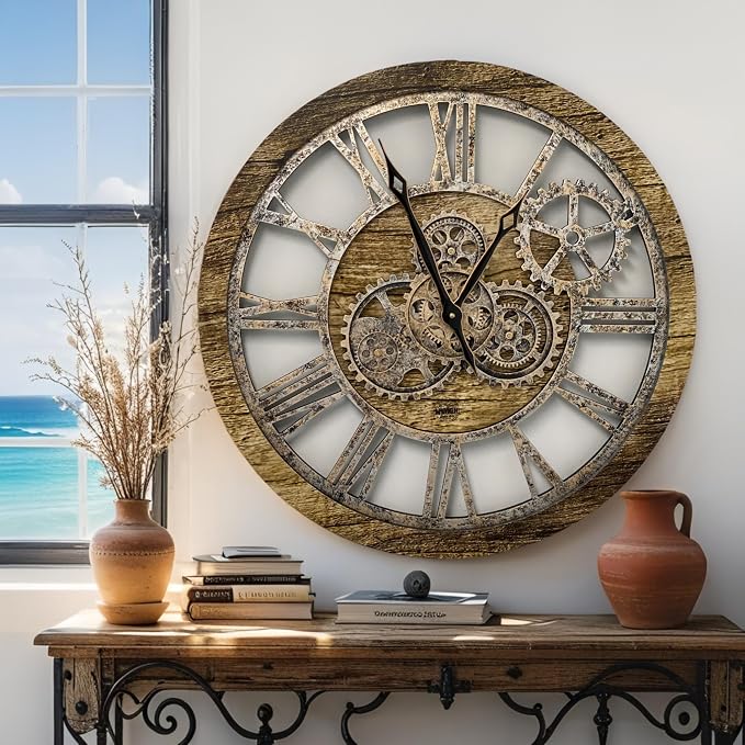 ImprovingLife The Gears Clock The Original Real Moving Gear Wall Clock Vintage - Image 3