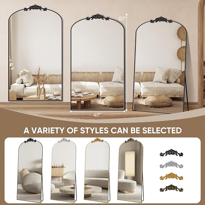 Antok Arched Full Length Mirror, Full Body Mirrors - Image 7