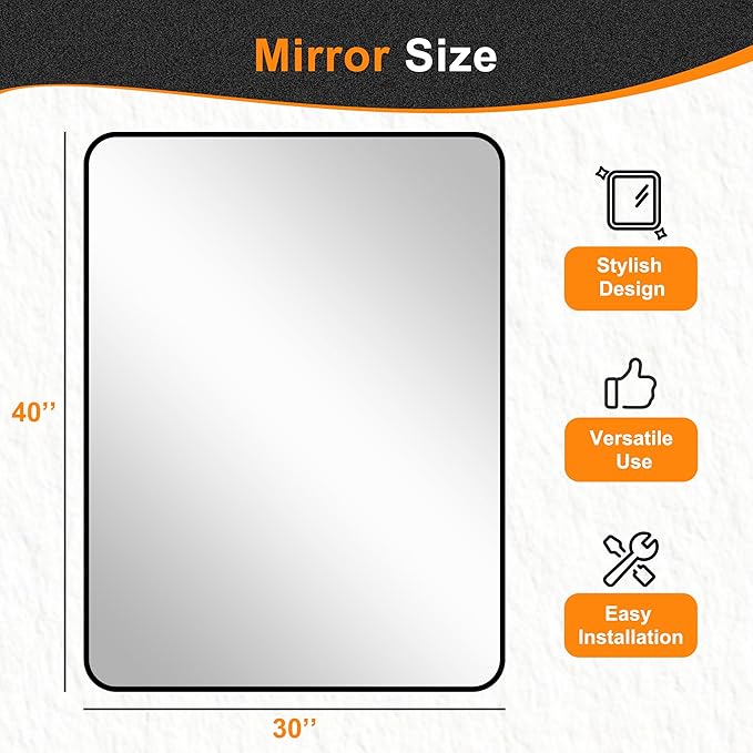 Delma Bathroom Vanity Mirror, High-Definition Bathroom Mirror, Versatile - Image 6