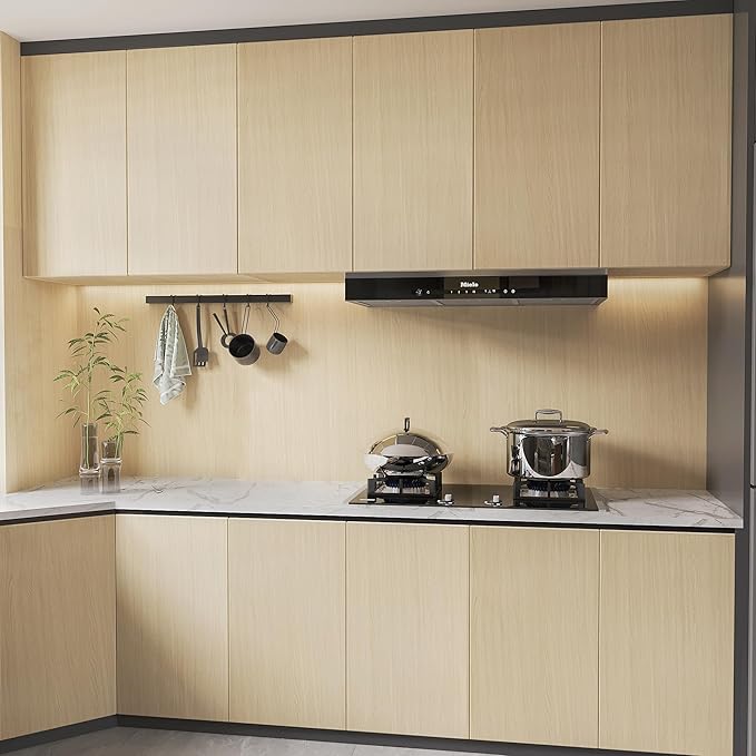 BOMENG Large White Oak Wood Contact Paper Peel and Stick Light Oak Wallpaper - Image 3