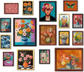 16 PCS Framed Eclectic Wall Art Decor, Mid Century Modern Maximalist Home by ANERZA