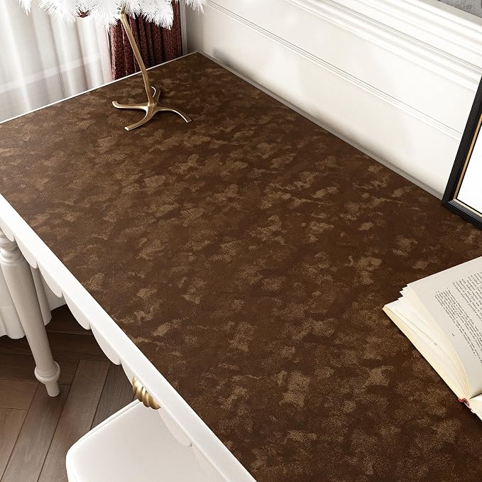 Wallercity Brown Peel and Stick Flocking Fabric Contact Paper - Image 2
