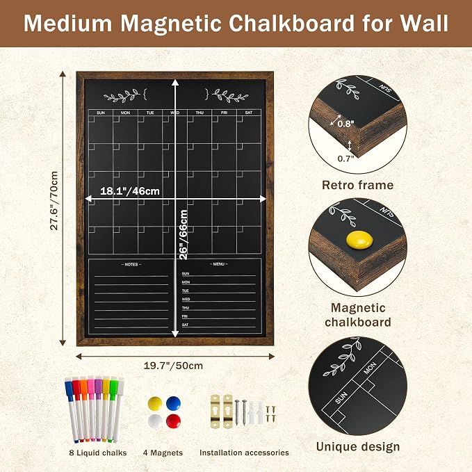 Chalkboard Calendar for Wall - Image 2