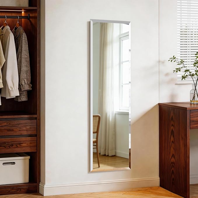 Frameless Mirror Full Length 64”x21”| Wall Mount Mirror Full Length Beveled - Image 9