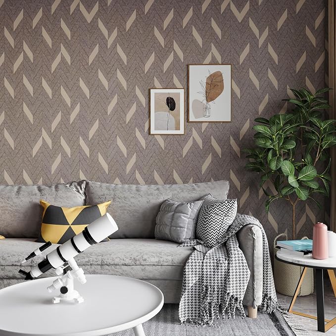 Herringbone Peel and Stick Wallpaper Geometric Wallpaper Boho Contact Paper - Image 3