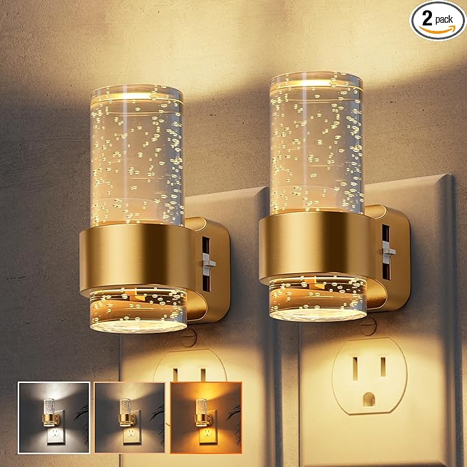 L LOHAS LED Night Lights Plug into Wall, 2 Pack Mini Dimmable Night Light by LLOHASLED