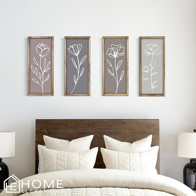 Product Elevations 3D Bathroom Art Set of 4 – Wooden Framed Wall Art - Image 5
