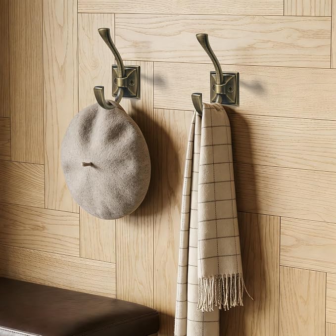 TUNNY 5 Pack Antique Design Wall Hanging Coat Hooks - Image 5