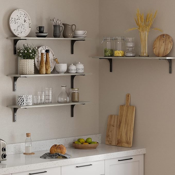 DINZI LVJ Long Wall Shelves, 39.4Inch Wall Mounted Shelves Set of 2, Extra - Image 5