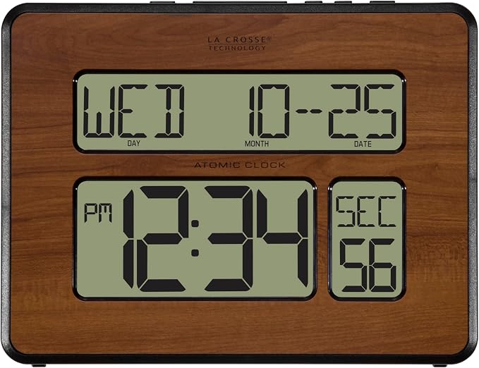 La Crosse Technology 513-1419-WA-INT Atomic Large Full Digital Calendar Clock - Image 2