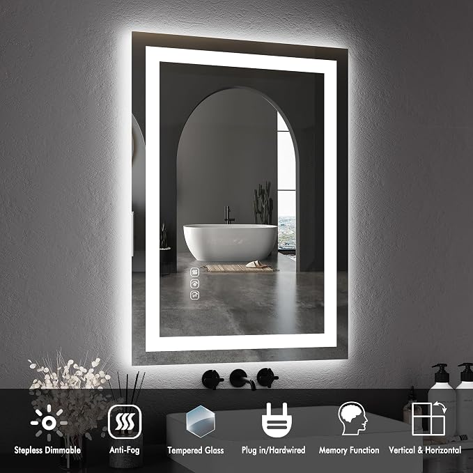 GarveeHome 30 in x 22 in Led Bathroom Mirror - Image 3