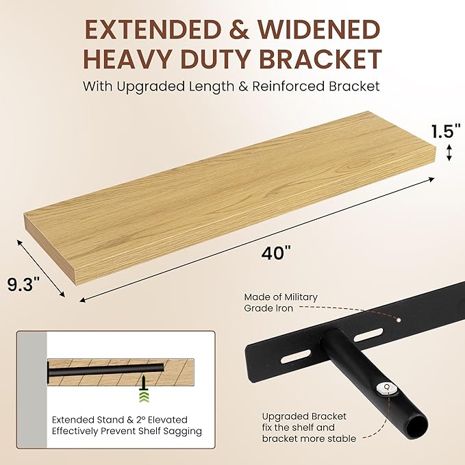Dreamland 40 Inches Floating Shelves - Image 3