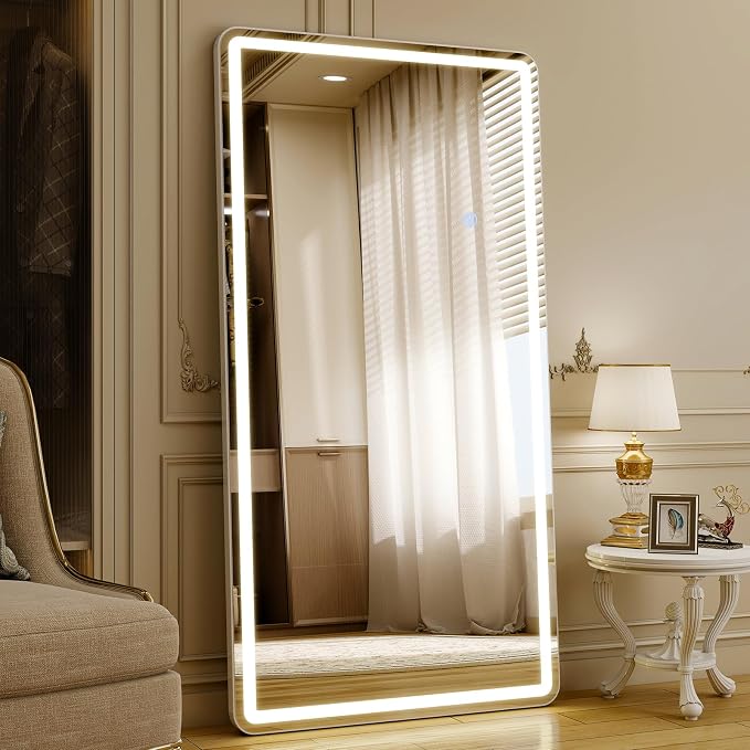 71"x32" LED Full Length Mirror – Standing Floor Body Mirror - Image 2