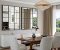 Dewfig Rectangle Window Mirror Wall Mounted, Large Black Mirrors by YourSpacePerfectlyReflected