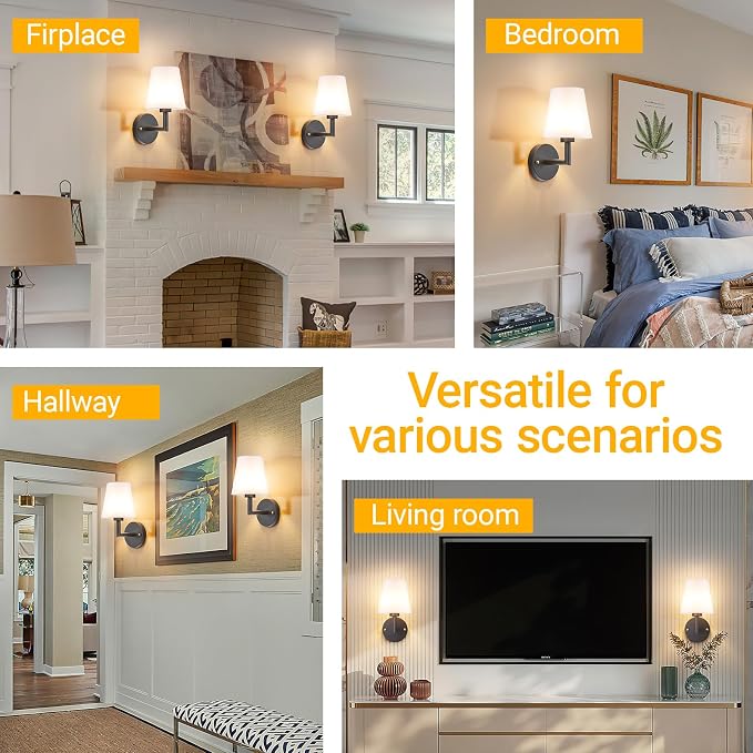Nekhung Battery Operated Wall Sconces Set of 2, Wireless Wall Light - Image 8