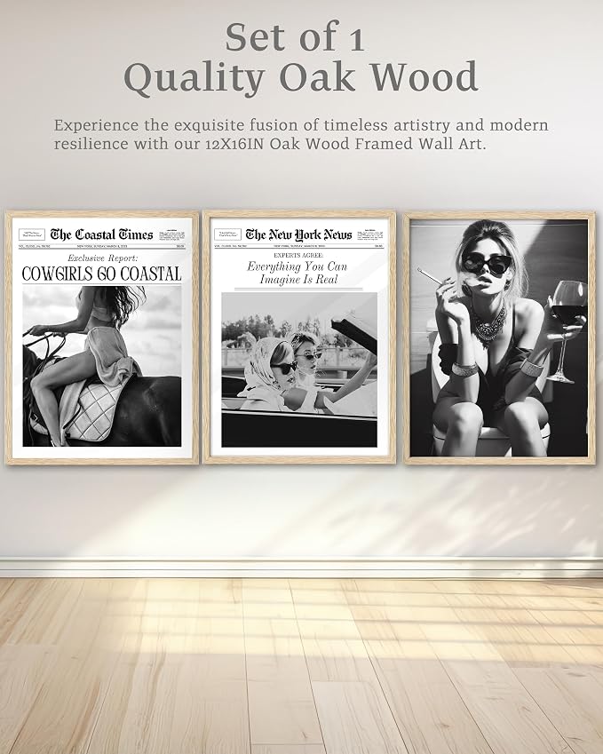 iHery Everything You Can Imagine Is Real Framed Trendy NewsPaper Wall Art - Image 5